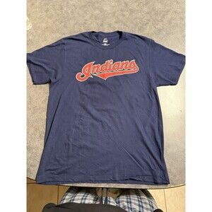 Majestic Cleveland Indians Francisco Lindor Jersey T-Shirt - Adult Size L NWOT